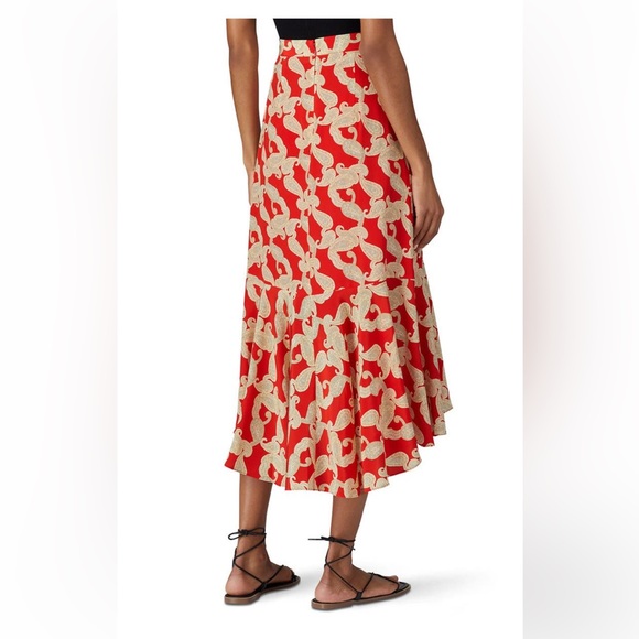 The Kooples asymmetrical skirt in a gorgeous print size 1R - Picture 4 of 9